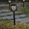 Newgarden LED-solcellelampe Gretita, sort, jordspyd, 4 stk