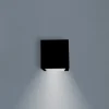 Newgarden LED-væglampe Box 8, sort, 7,5x7,5cm