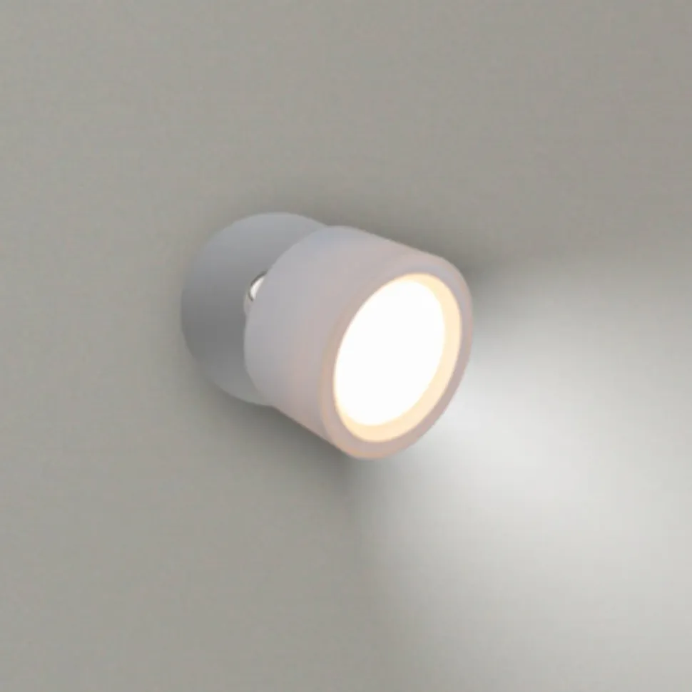 Newgarden LED-væglampe Roll 8, hvid, drejelig