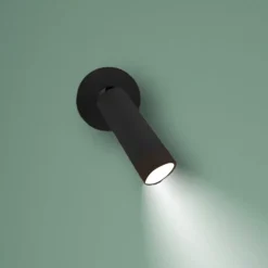 Newgarden LED-væglampe Roll 4, sort, drejelig