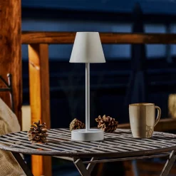 Newgarden Lola Slim LED-bordlampe, batteri, hvid