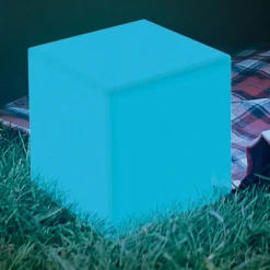 Newgarden solcellelampe Cuby cube, højde 20 cm