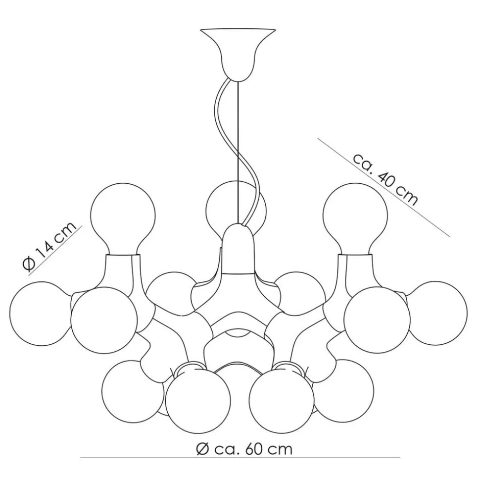 NEXT DNA ChandelierXL - lysekrone i krom