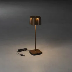 Nice LED-dekorationslampe, USB-ladeport, rust
