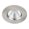 Nikkelfarvet LED-indbygningsspot Zagros, IP65