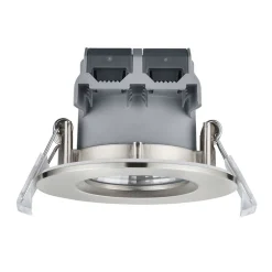 Nikkelfarvet LED-indbygningsspot Zagros, IP65