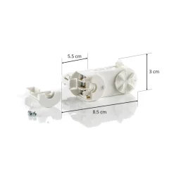 Noa 3-faset multiadapter, bærestyrke 10 kg, hvid