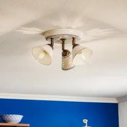 NONNA loftlampe i hvid keramik, 3 lyskilder