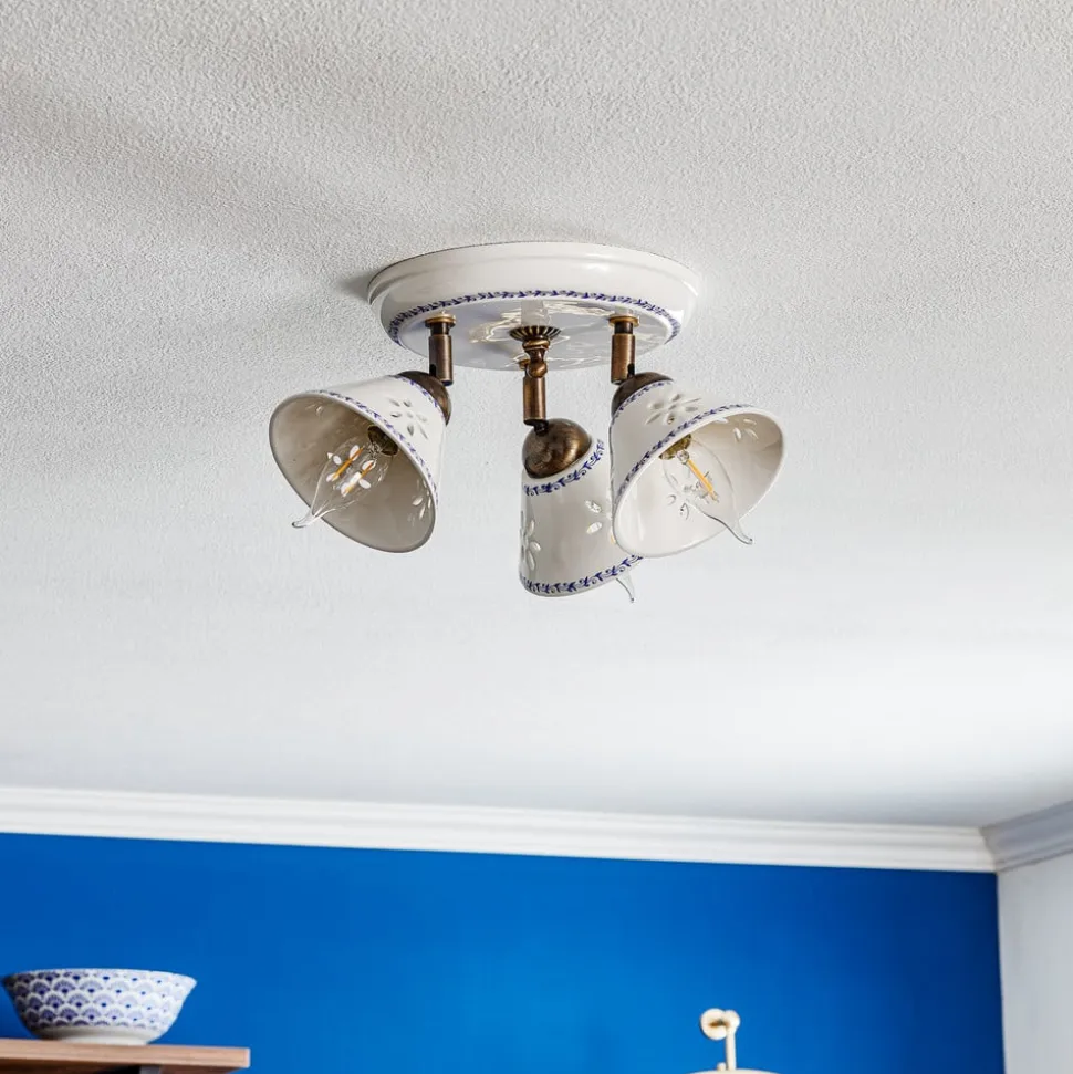 NONNA loftlampe i hvid keramik, 3 lyskilder