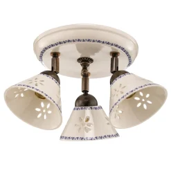 NONNA loftlampe i hvid keramik, 3 lyskilder