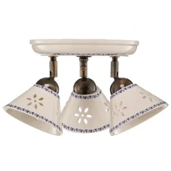 NONNA loftlampe i hvid keramik, 3 lyskilder