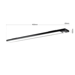 Norman LED-underskabsbelysning, sort, genopladeligt batteri, sensor, USB