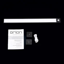 Norman LED-underskabsbelysning, sort, genopladeligt batteri, sensor, USB