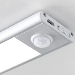 Norman LED-underskabsbelysning, sølvfarvet, genopladeligt batteri, sensor,