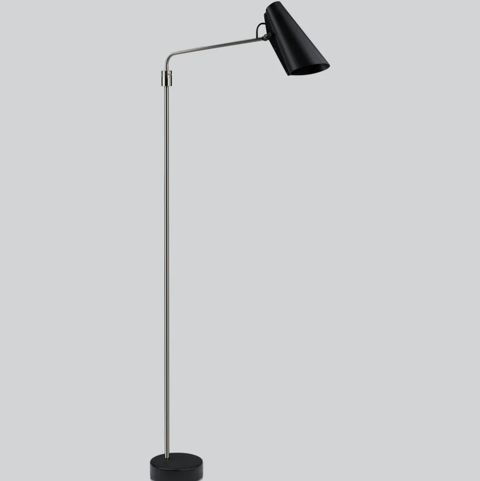 Northern Birdy Swing gulvlampe, sort/stål