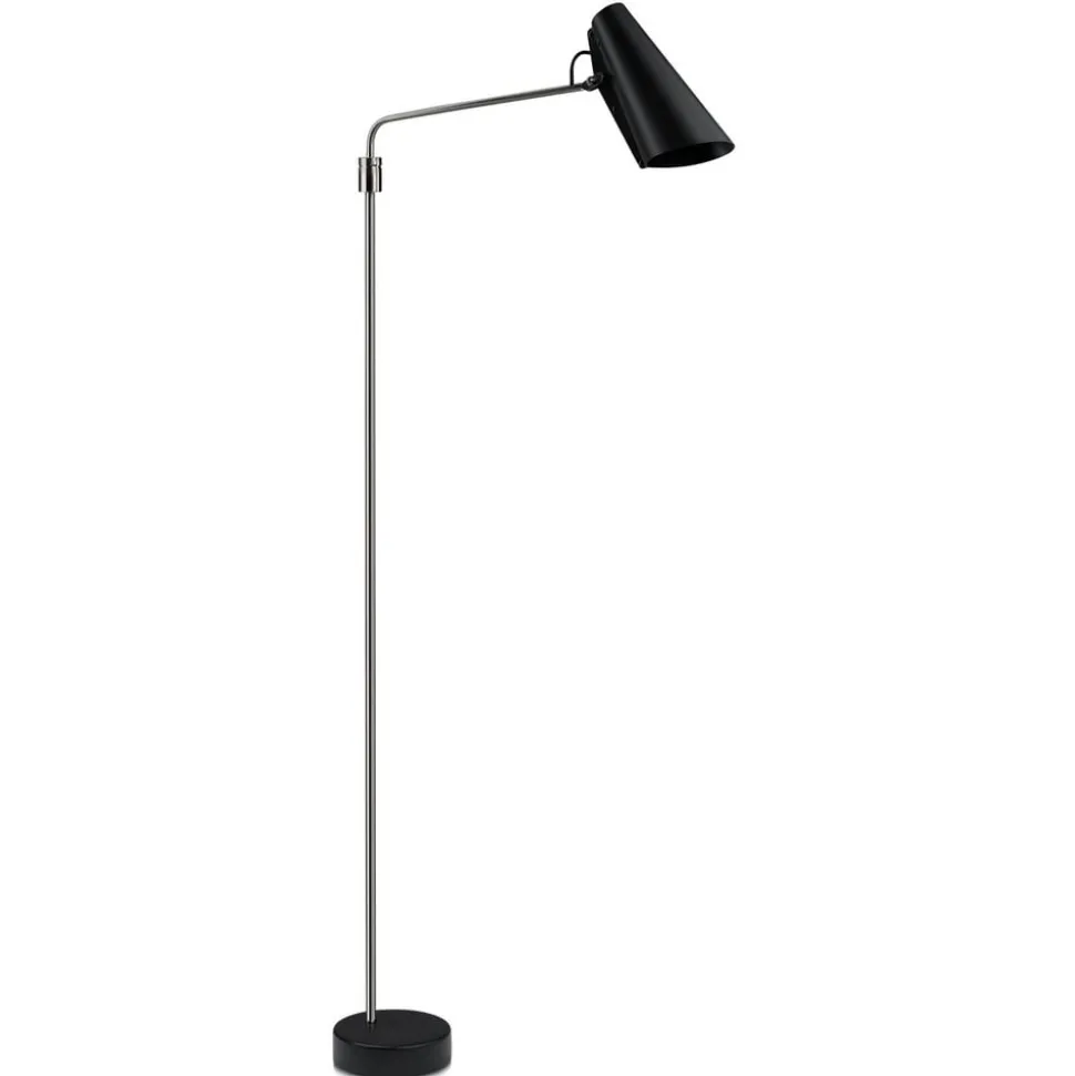 Northern Birdy Swing gulvlampe, sort/stål