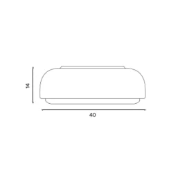 Northern Over Me loftlampe, hvid, 40 cm