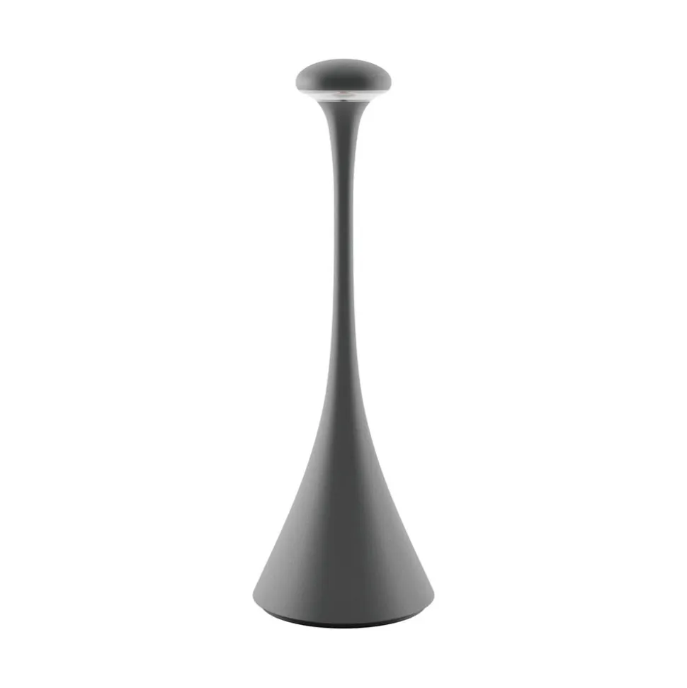 Nudrop LED-bordlampe, batteri, IP54, grafitgrå