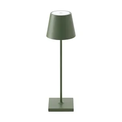 Nuindie LED genopladelig bordlampe, USB-C, grangrøn, IP54, dæmpbar