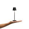 Nuindie pocket LED genopladelig bordlampe, sort, IP54, dæmpbar