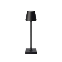 Nuindie pocket LED genopladelig bordlampe, sort, IP54, dæmpbar