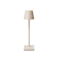 Nuindie pocket LED genopladelig bordlampe, beige, IP54, dæmpbar