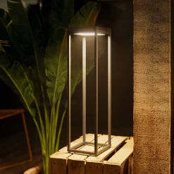 Numove LED solcellelampe, grafitgrå, højde 52,5 cm