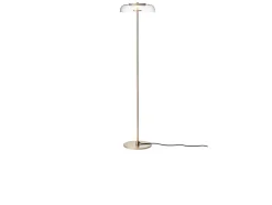 Nuura LED-gulvlampe Blossi, højde 120 cm, guldfarvet/klar