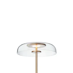Nuura LED-gulvlampe Blossi, højde 120 cm, guldfarvet/klar