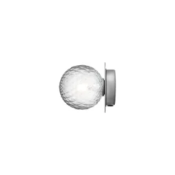 Nuura Liila 1 væglampe, Ø 14 cm, IP44, sølv/klar