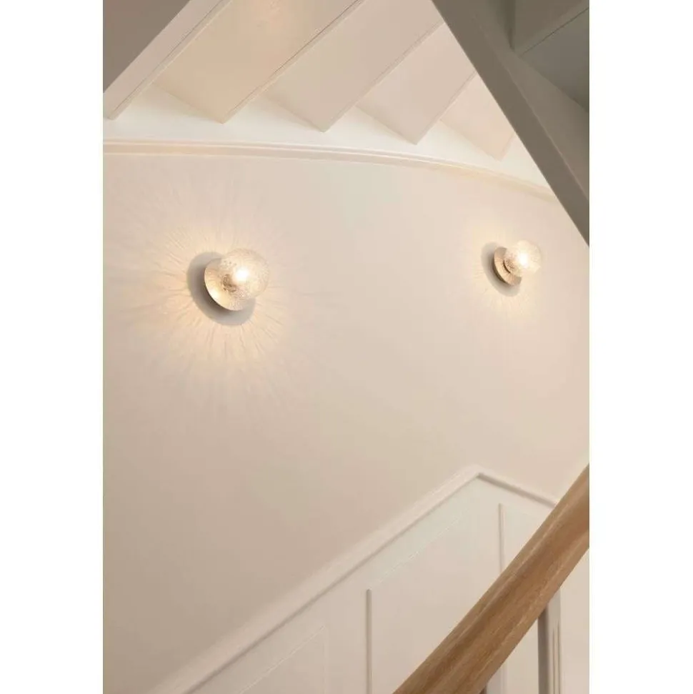 Nuura Liila 1 væglampe, Ø 14 cm, IP44, sølv/klar