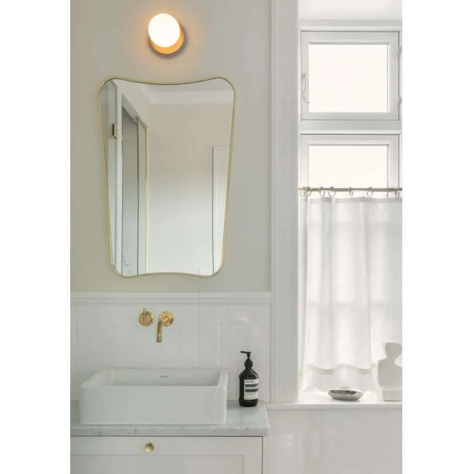 Nuura Liila 1 væg-/loftlampe, Ø 14 cm IP44, bronze/opal