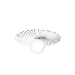 Nuura Liila Muuse væglampe, Ø 42 cm, IP44, hvid/opal
