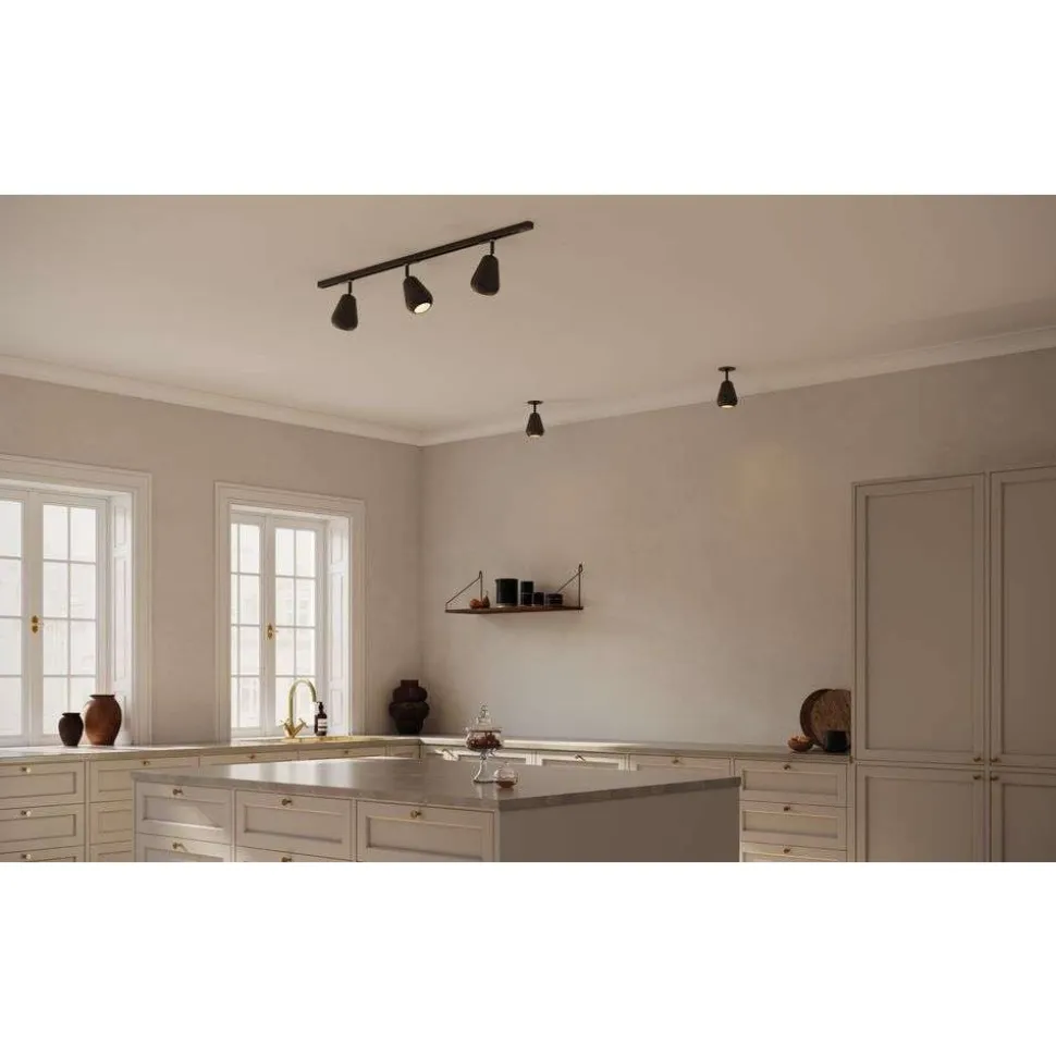 Nuura loftlampe Anoli Spot Track 3, guld/hvid, 3 lyskilder