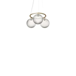 Nuura lysekrone Miira 3 Circular, Ø 54 cm, messing/klar