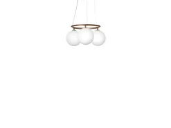 Nuura lysekrone Miira 3 Circular, Ø 54 cm, bronze/opal