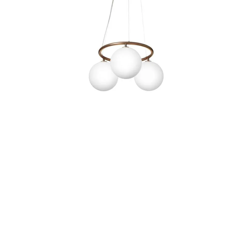 Nuura lysekrone Miira 3 Circular, Ø 54 cm, bronze/opal