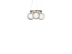 Nuura lysekrone Miira 3 Circular, Ø 54 cm, bronze/klar