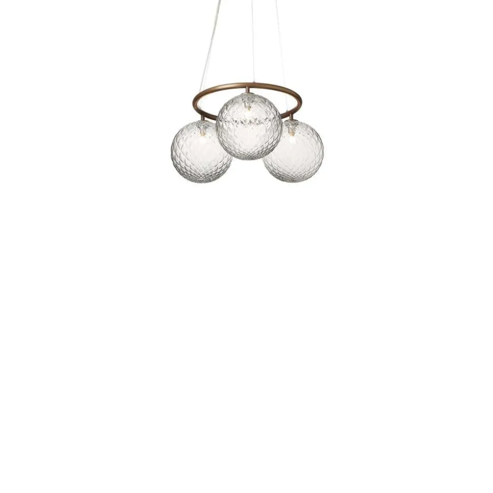 Nuura lysekrone Miira 3 Circular, Ø 54 cm, bronze/klar