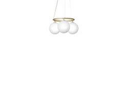 Nuura lysekrone Miira 3 Circular, Ø 54 cm, messing/opal