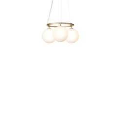 Nuura lysekrone Miira 3 Circular, Ø 54 cm, messing/opal