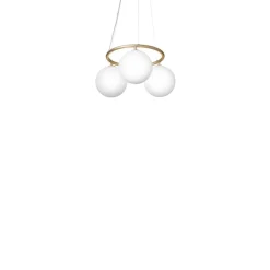 Nuura lysekrone Miira 3 Circular, Ø 54 cm, messing/opal