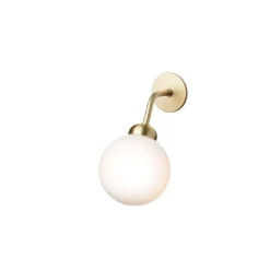 Nuura væglampe Apiales fast kablet 22 cm, messing/opal