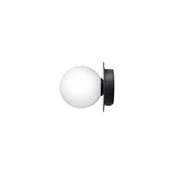Nuura væglampe Liila 1, Ø 14 cm, IP44 , sort/opal