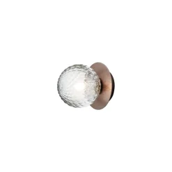 Nuura væglampe Liila 1, Ø 14 cm, IP44, bronze/klar