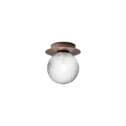 Nuura væglampe Liila 1, Ø 14 cm, IP44, bronze/klar