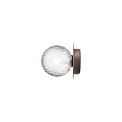 Nuura væglampe Liila 1, Ø 14 cm, IP44, bronze/klar
