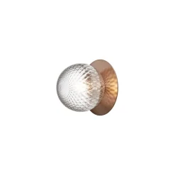 Nuura væglampe Liila 1, Ø 16,5 cm, IP44, bronze/klar