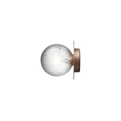 Nuura væglampe Liila 1, Ø 16,5 cm, IP44, bronze/klar