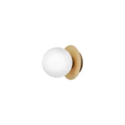 Nuura væglampe Liila 1, Ø 14 cm, IP44, guld/opal